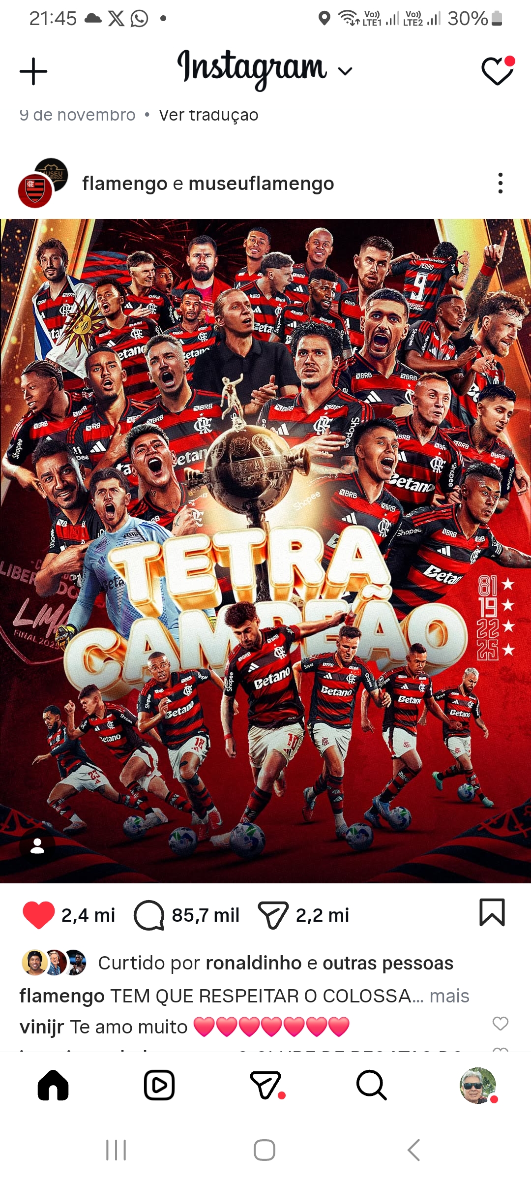 Flamengo Tetra Campeão.